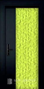Металлическая дверь с электронным замком №38 внешняя - фото