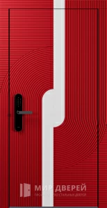 Входная дверь с электронным замком №1 внешняя - фото